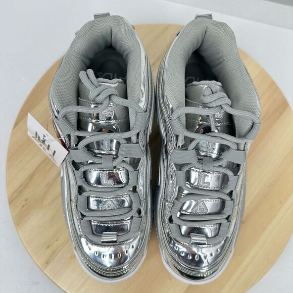 Fila Mens Grant Hill 3 Metallic Silver Sneakers Size 7 NEW Athletic Workout - Picture 3 of 9